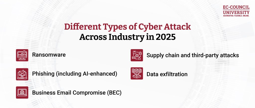Different Types of Cyber Attack Across Industry in 2025