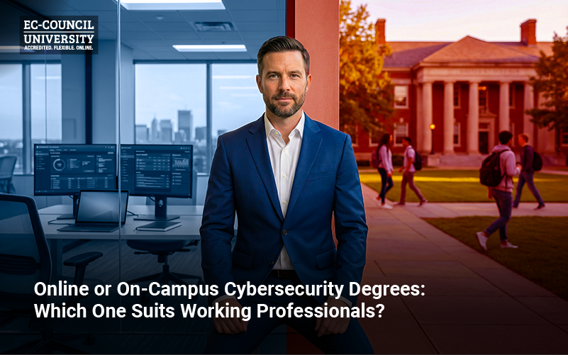 Blog Banner - Online or On-Campus Cybersecurity Degrees